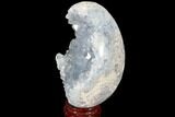 Crystal Filled Celestine (Celestite) Egg Geode #88315-1